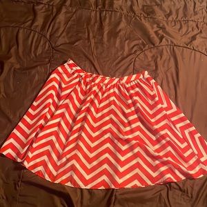 Red and white chevron skirt